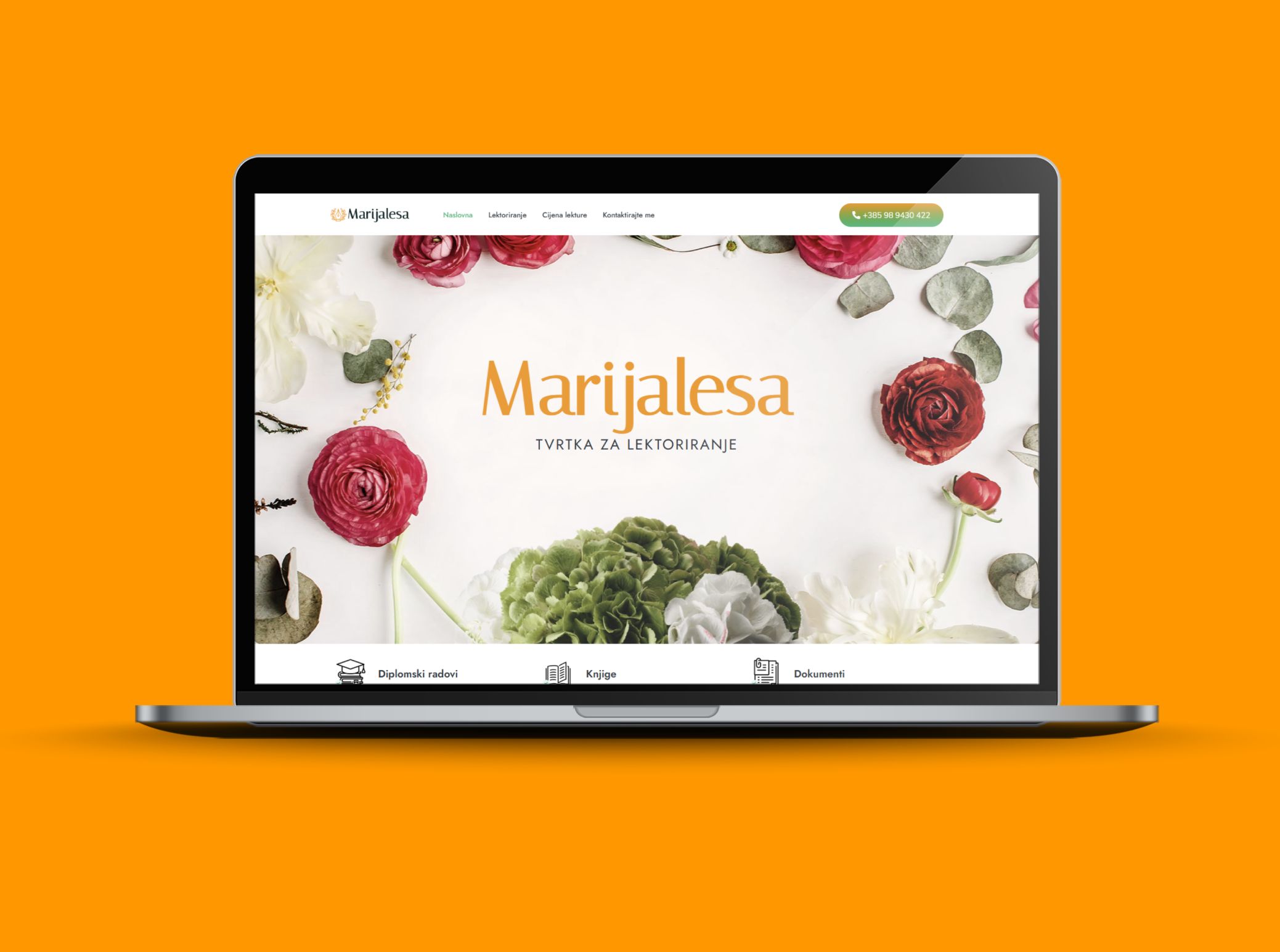 Izrada web stranice marijalesa-lektoriranje.hr