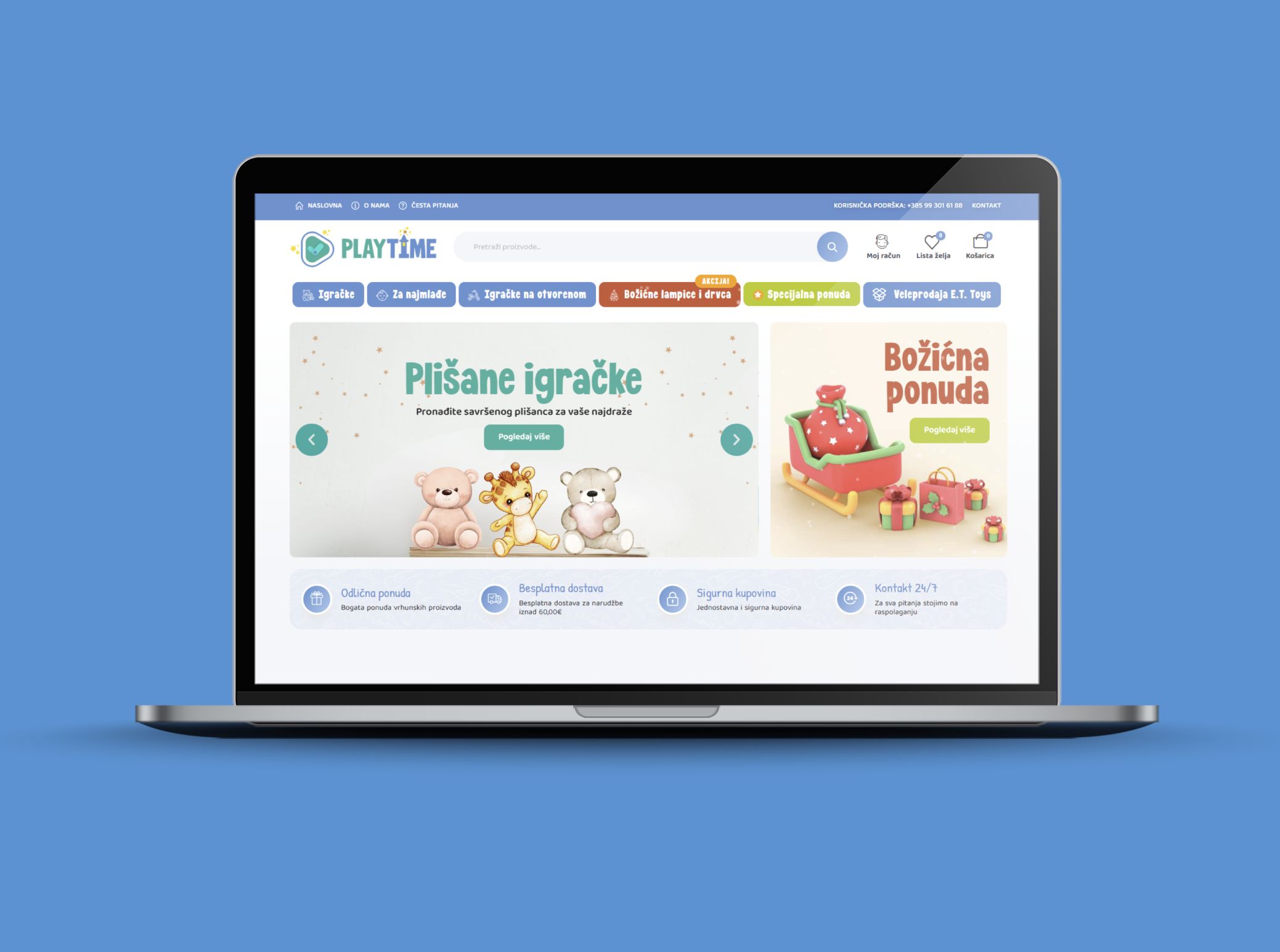 Izrada webshopa playtime.hr