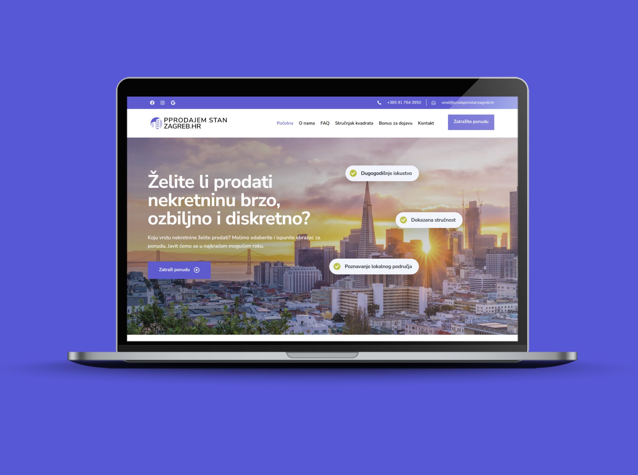 Izrada web stranice prodajemstanzagreb.hr