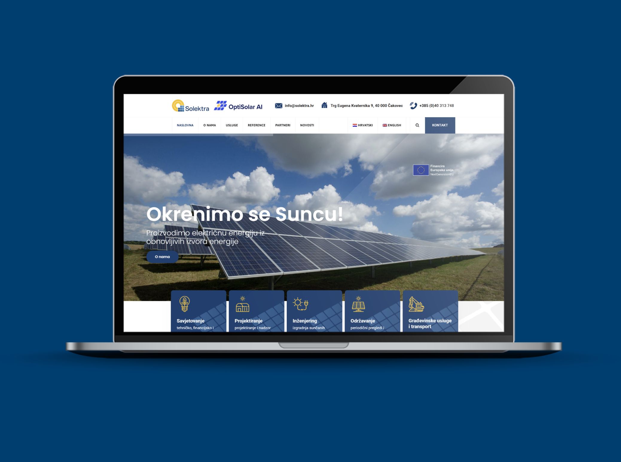 Izrada web stranice solektra.hr